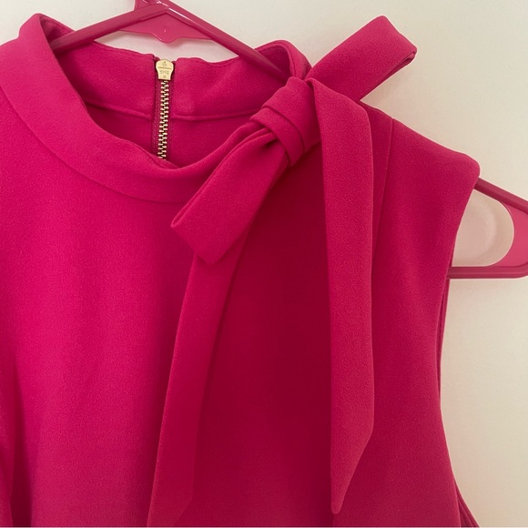 Calvin Klein womens pink midi dress with bow - Picture 5 of 7